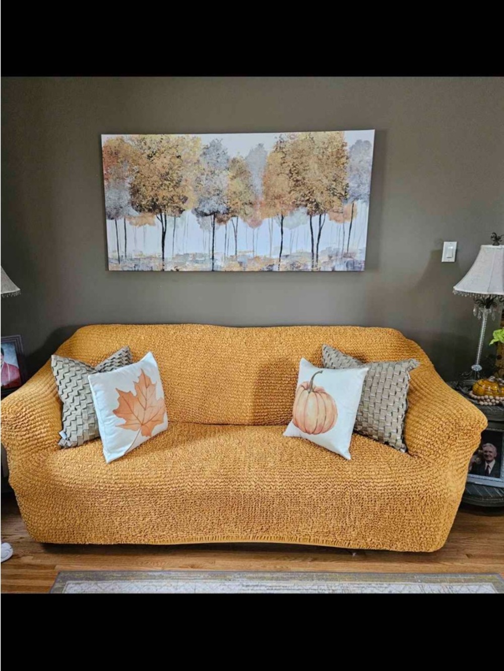 $50 SALE ⭐️ Mamma Mia Couch Cover in Mango
